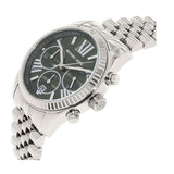 Michael Kors Lexington Quartz Green Dial Silver Steel Strap Watch For Women - MK6222