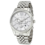 Michael Kors Lexington Silver Dial Silver Steel Strap Watch for Men - MK8405