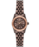 Michael Kors Lexington Three-Hand Brown Dial Brown Steel Strap Watch for Women - MK4844