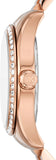 Michael Kors Lexington White Dial Rose Gold Steel Strap Watch for Women - MK1088