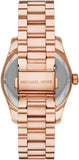 Michael Kors Lexington White Dial Rose Gold Steel Strap Watch for Women - MK1088