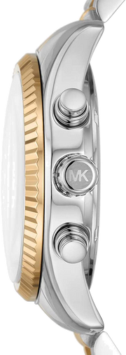 Michael Kors Lexington Chronograph Blue Dial Two Tone Steel Strap Watch For Women - MK7218