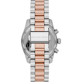 Michael Kors Lexington Chronograph Rose Gold Dial Two Tone Steel Strap Watch For Women - MK7219