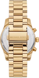 Michael Kors Lexington Mother of Pearl White Dial Gold Steel Strap Watch For Women - MK7241