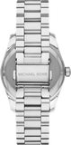 Michael Kors Lexington Three-Hand Pink Dial Silver Steel Strap Watch For Women - MK7443