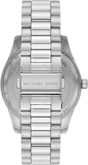 Michael Kors Lexington Quartz Black Dial Silver Steel Strap Watch For Women - MK8946