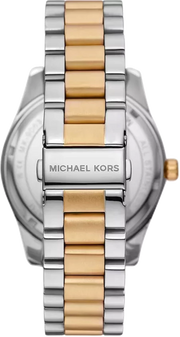 Michael Kors Lexington Quartz Green Dial Two Tone Steel Strap Watch For Men - MK9063