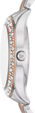 Michael Kors Liliane Quartz Mother of Pearl White Dial Two Tone Steel Strap Watch For Women - MK1048