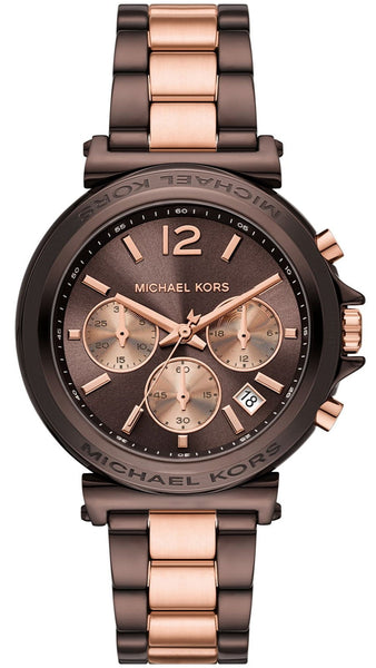 Michael Kors Maren Chronograph Brown Dial Two Tone Steel  display picture 1