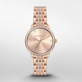 Michael Kors Melissa Three Hand Rose Gold Dial Rose Gold Steel Strap Watch For Women - MK4369