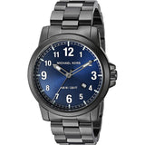 Michael Kors Paxton Analog Blue Dial Grey Steel Strap Watch For Men - MK8499