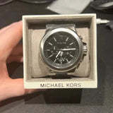 Michael Kors Dylan Chronograph Black Dial Black Rubber Strap Watch For Men - MK8903