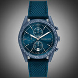 Michael Kors Accelerator Chronograph Blue Dial Blue Nylon Strap Watch for Men - MK9142