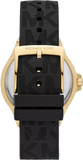 Michael Kors Mini Lennox Quartz Black Dial Black Silicone Strap Watch For Women - MK7281