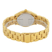 Michael Kors Mini Runway Slim Gold Dial Gold Steel Strap Watch for Women - MK3512