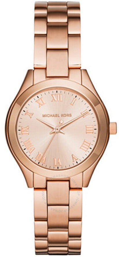 Michael Kors Mini Slim Runway Rose Gold Dial Rose Gold Steel