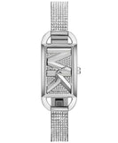 Michael Kors Empire Three-Hand Silver Dial Silver Steel Strap Watch for Women - MK4841