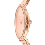 Michael Kors Charley Three-Hand Analog Rose Gold Dial Rose Gold Steel Strap Watch for Women - MK4400