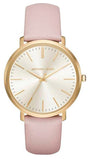 Michael Kors Jaryn Quartz Gold Dial Pink Leather Strap Watch For Women - MK2471