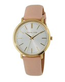 Michael Kors Jaryn Quartz Gold Dial Pink Leather Strap Watch For Women - MK2471