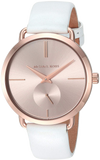 Michael Kors Portia Rose Gold Dial White Leather Strap Watch For Women - MK2660