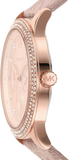 Michael Kors Tibby Multifunction Rose Gold Dial Pink Leather Strap Watch For Women - MK2955