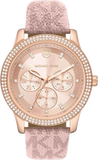 Michael Kors Tibby Multifunction Rose Gold Dial Pink Leather Strap Watch For Women - MK2955