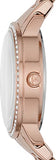 Michael Kors Argyle Quartz Rose Gold Dial Rose Gold Steel Strap Watch For Women - MK3156