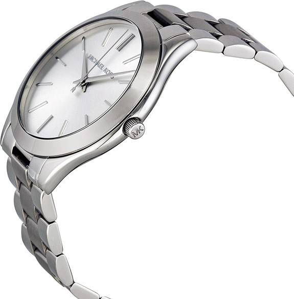 Michael Kors Slim Runway Silver Dial Silver Stainless Steel Strap