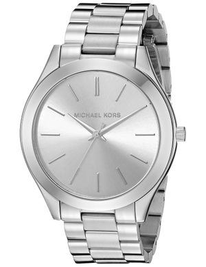 Michael Kors Slim Runway Silver Dial Silver Stainless Steel Strap Watch for Women - MK3178