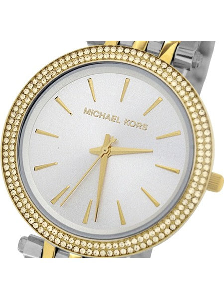 Michael Kors Darci Silver Dial Two Tone Stainless Steel Strap Watch for Women - MK3215