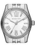 Michael Kors Lexington Quartz White Dial Silver Steel Strap Watch For Women - MK3228