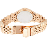 Michael Kors Lexington Quartz White Dial Rose Gold Steel Strap Watch For Women - MK3230