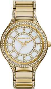 Michael Kors Kerry Mother of Pearl Dial Gold Steel Strap Watch for Women - MK3312