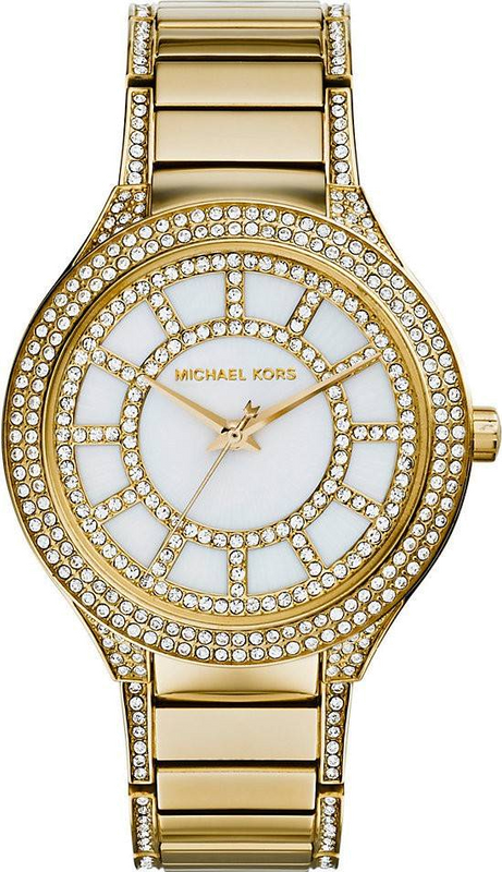Michael Kors Kerry Mother of Pearl Dial Gold Steel Strap Watch for Women - MK3312
