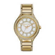 Michael Kors Kerry Mother of Pearl Dial Gold Steel Strap Watch for Women - MK3312