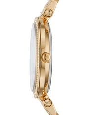Michael Kors Darci Amber Dial Gold Steel Strap Watch for Women - MK3408