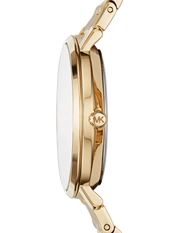 Michael Kors Jaryn Analog Quartz Gold Dial Gold Steel Strap Watch For Women - MK3500