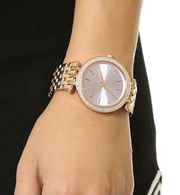 Michael Kors Darci Rose Gold Dial Rose Gold Steel Strap Watch for Women - MK3507