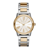 Michael Kors Hartman Quartz White Dial Two Tone Steel Strap Watch For Women - MK3521