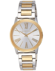 Michael Kors Hartman Quartz White Dial Two Tone Steel Strap Watch For Women - MK3521