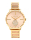 Michael Kors Portia Rose Gold Dial Two Tone Steel Strap Watch for Women - MK3706