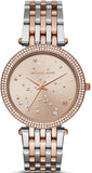 Michael Kors Darci Rose Gold Dial Two Tone Steel Strap Watch for Women - MK3726