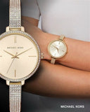 Michael Kors Jaryn Quartz Gold Dial Gold Steel Strap Watch For Women - MK3784