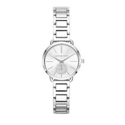 Michael Kors Portia Quartz Silver Dial Silver Steel Strap Watch For Women - MK3837