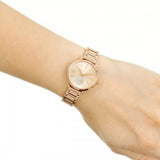 Michael Kors Portia Analog Quartz Rose Gold Dial Rose Gold Steel Strap Watch For Women - MK3839