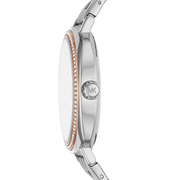 Michael Kors Nia Quartz Silver Dial Silver Steel Strap Watch For Women - MK3988
