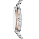 Michael Kors Nia Quartz Silver Dial Silver Steel Strap Watch For Women - MK3988