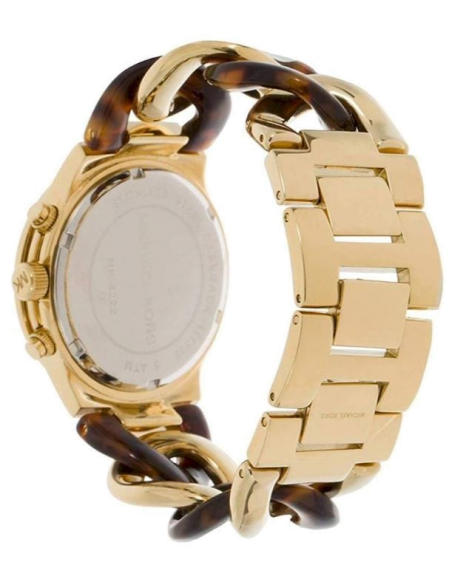 Michael Kors Runway Gold Dial Two Tone Steel Strap Watch for Women