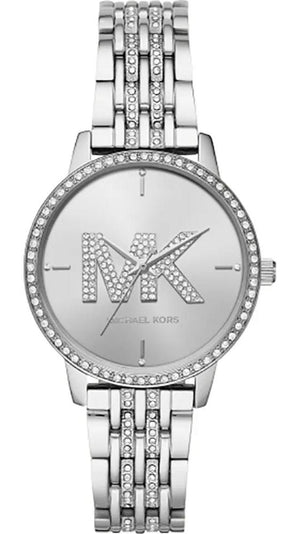 Michael Kors Melissa Quartz Silver Dial Silver Steel Strap Watch for Women - MK4370